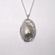 Solid silver apricot pendant